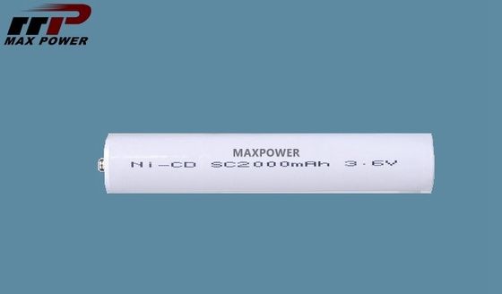 3.6V রিচার্জযোগ্য টর্চলাইট ব্যাটারি, SC2000mAh NiCd ব্যাটারি