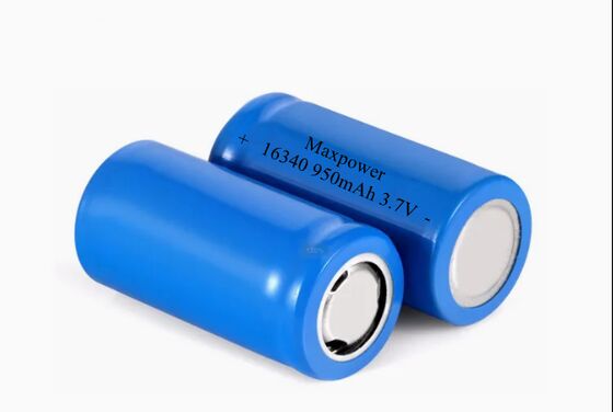 16340 3.7V 800mah 950mAh 1000mAh লিথিয়াম-আয়ন ব্যাটারি CR123A ফ্ল্যাশলাইট ফ্যান সিলিন্ডারিক লিথিয়াম-আয়ন ব্যাটারি