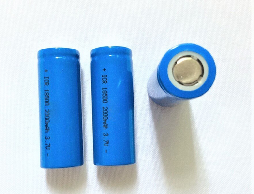 INR18500 লিথিয়াম আয়ন ব্যাটারি 2000mAh উচ্চ ক্ষমতা 3.7V রিচার্জযোগ্য লিথিয়াম আয়ন ব্যাটারি