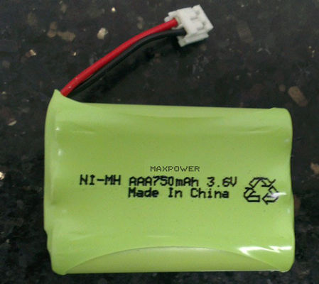 শিশুর মনিটর জন্য AAA750 নিম ব্যাটারি প্যাক 3.6V ব্যবহার করার জন্য প্রস্তুত