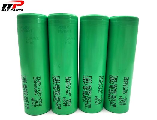 21700 5000mAh 50S লিথিয়াম আয়ন রিচার্জেবল ব্যাটারি 3C ডিসচার্জ পাওয়ার সেল